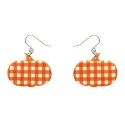 Erstwilder Pumpkin Gingham Drop Earrings - Orange^ Essential Earrings