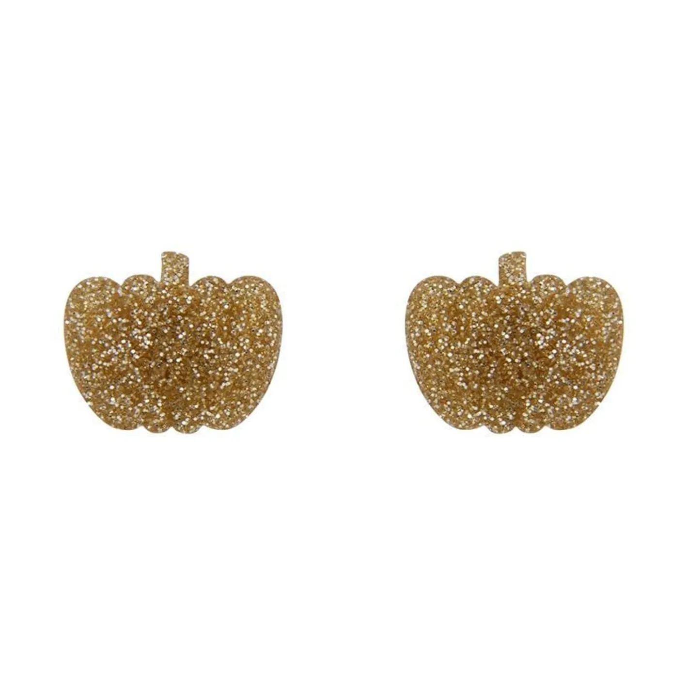 Erstwilder Pumpkin Glitter Resin Stud Earrings - Gold^ Essential Earrings