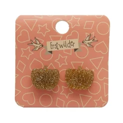 Erstwilder Pumpkin Glitter Resin Stud Earrings - Gold^ Essential Earrings