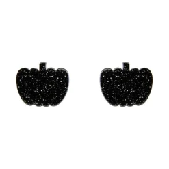 Erstwilder Pumpkin Glitter Resin Stud Earrings - Black^ Essential Earrings
