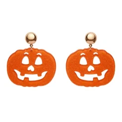 Erstwilder Pumpkin Glitter Statement Earrings - Orange^ Essential Earrings