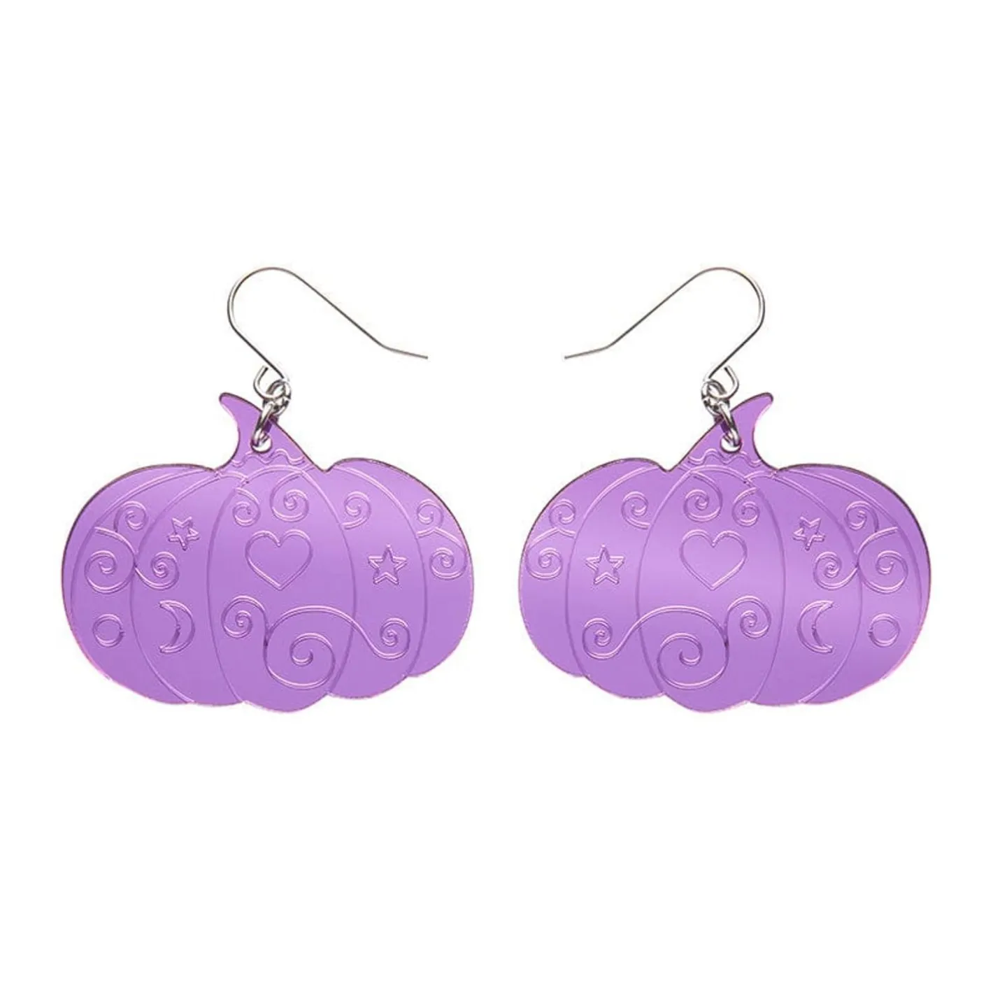 Erstwilder Pumpkin Magic Mirror Drop Earrings - Purple^ Essential Earrings