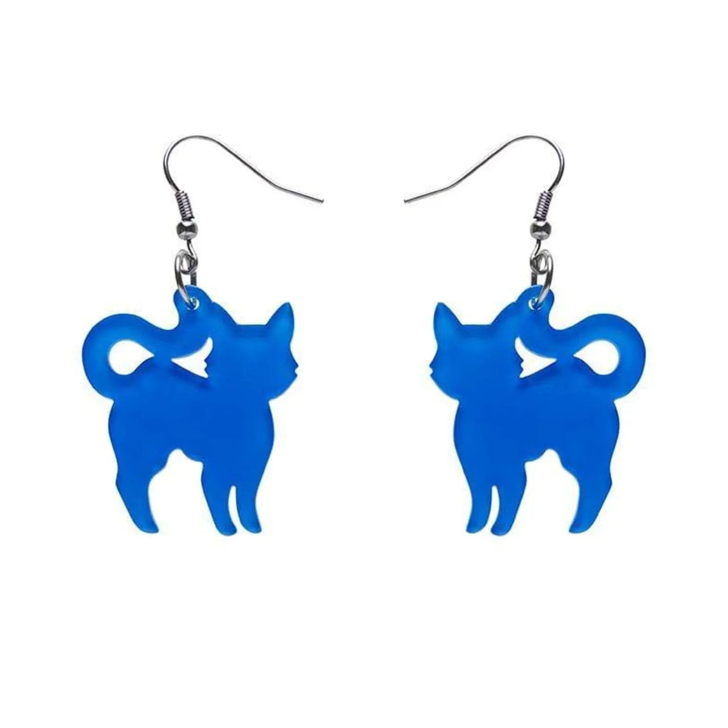 Erstwilder Pussy Cat Bubble Resin Drop Earrings - Blue^ Essential Earrings
