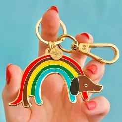 Erstwilder Rainbow Ruff Key Ring^ Enamel Key Rings