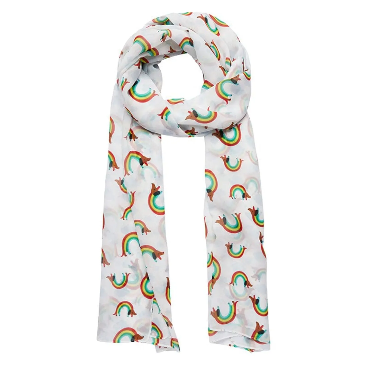 Erstwilder Rainbow Ruff Neck Scarf White^ Scarves