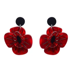 Erstwilder Remembrance Poppy Drop Earrings^ Earrings