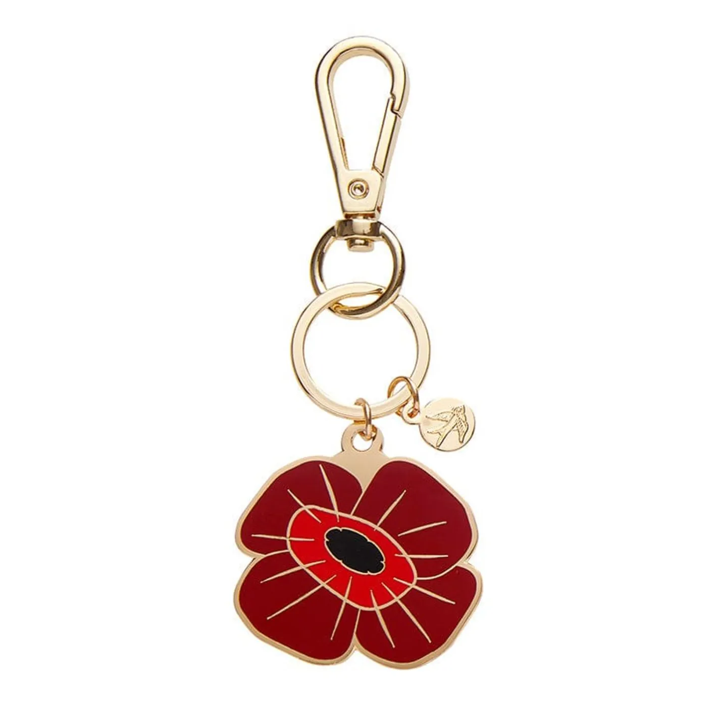Erstwilder Remembrance Poppy Enamel Key Ring^ Enamel Key Rings