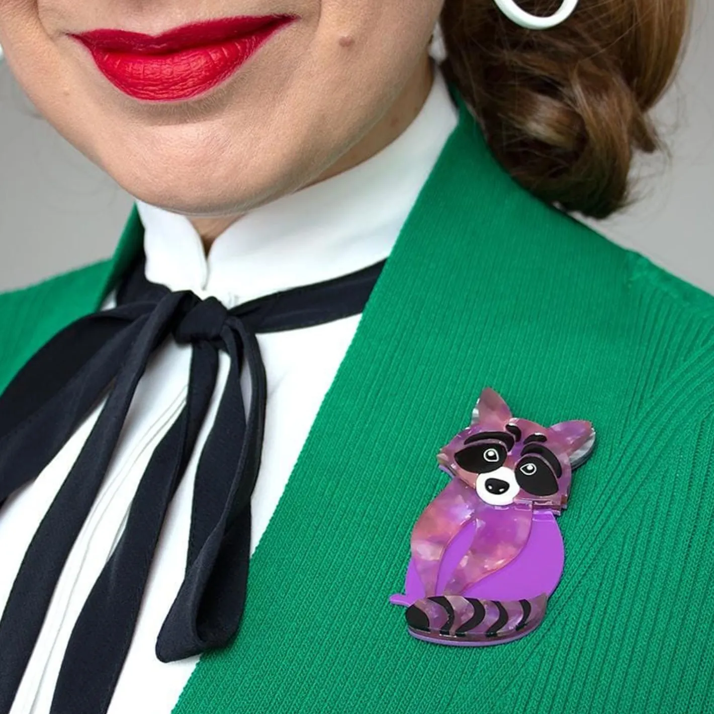 Erstwilder Rocket'S Riot Raccoon Brooch^ Brooches