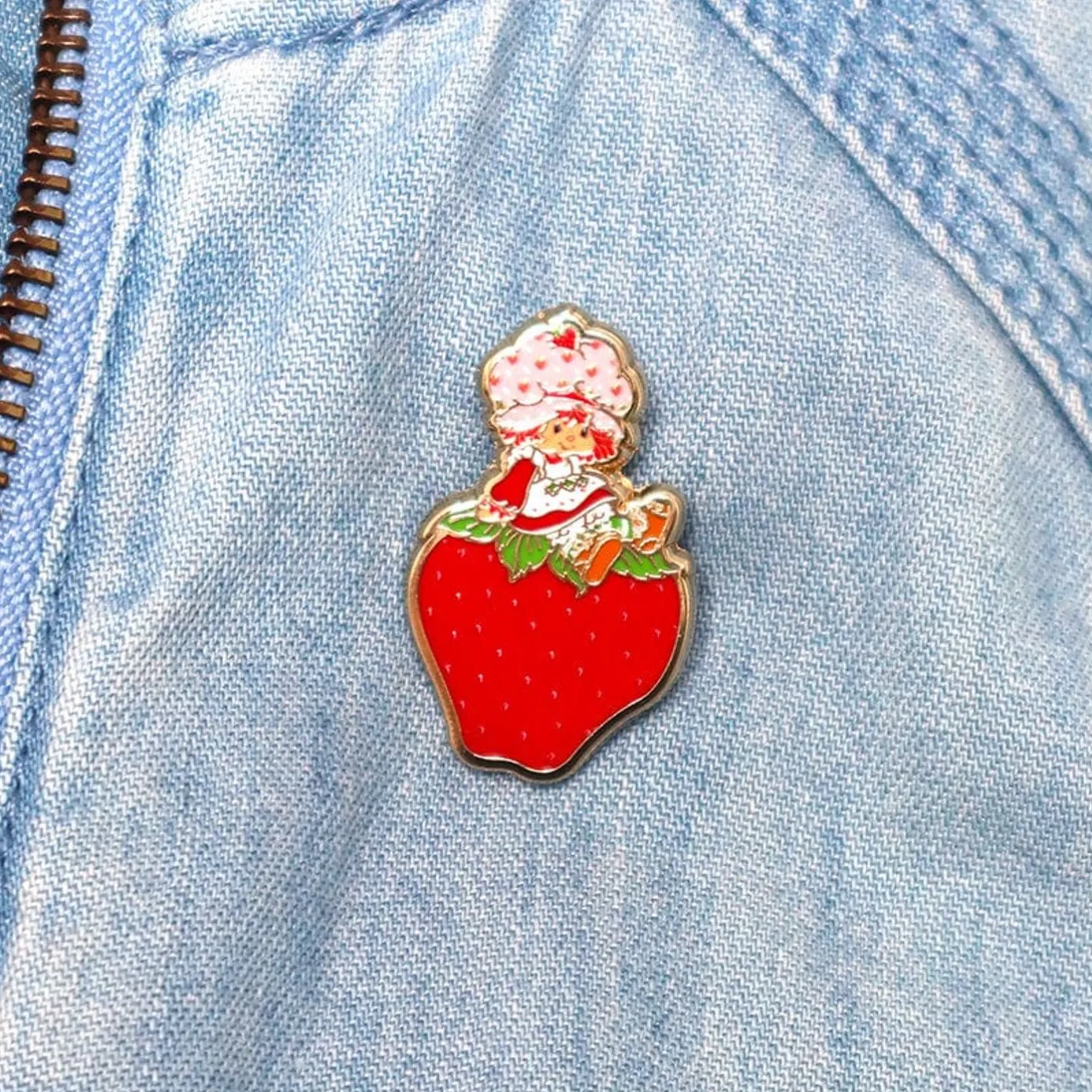 Erstwilder Sitting On A Strawberry Enamel Pin^ Enamel Pins