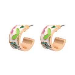 Erstwilder Spring To Life Enamel Huggie Earrings^ Enamel Earrings