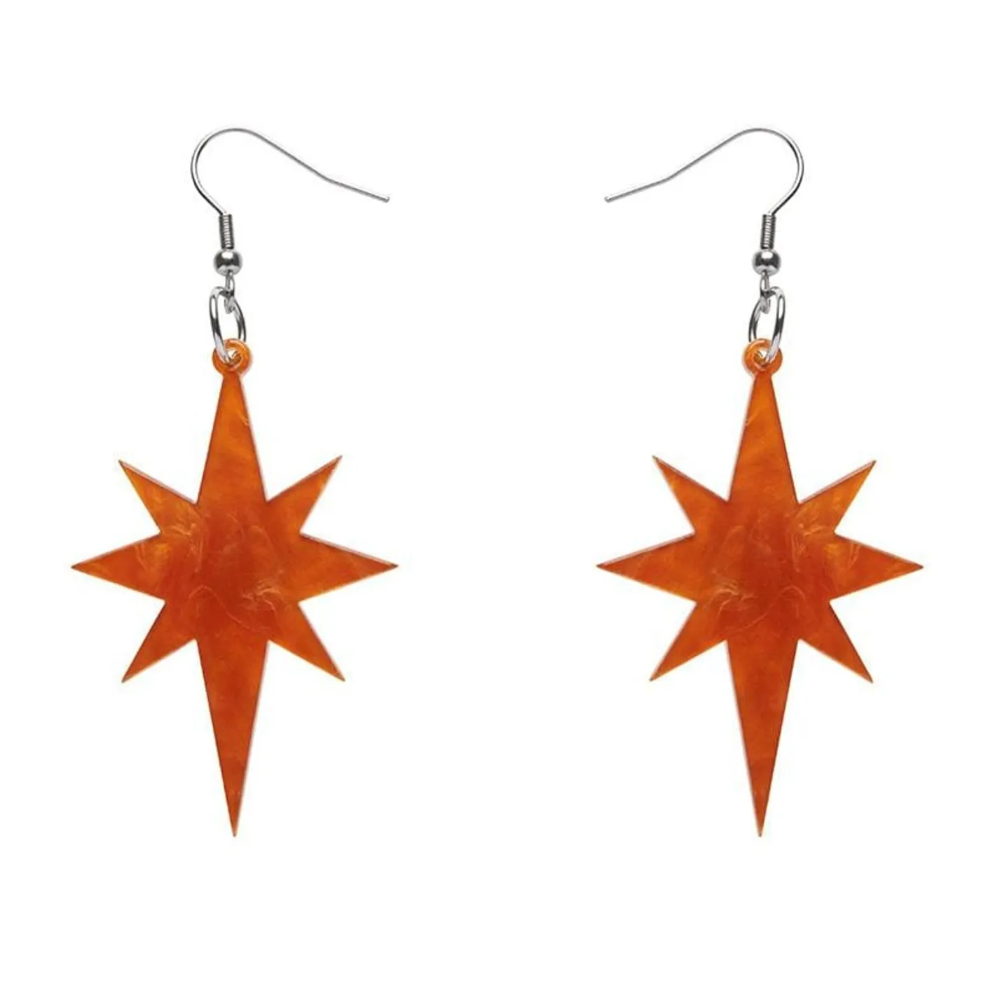 Erstwilder Starburst Ripple Resin Drop Earrings - Orange^ Essential Earrings