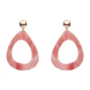 Erstwilder Statement Marble Resin Tear Drop Earrings - Coral^ Essential Earrings