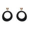 Erstwilder Statement Ripple Resin Circle Drop Earrings - Black^ Essential Earrings