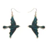 Erstwilder Swallow Ripple Glitter Resin Drop Earrings - Green^ Essential Earrings