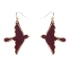 Erstwilder Swallow Ripple Glitter Resin Drop Earrings - Burgundy^ Essential Earrings
