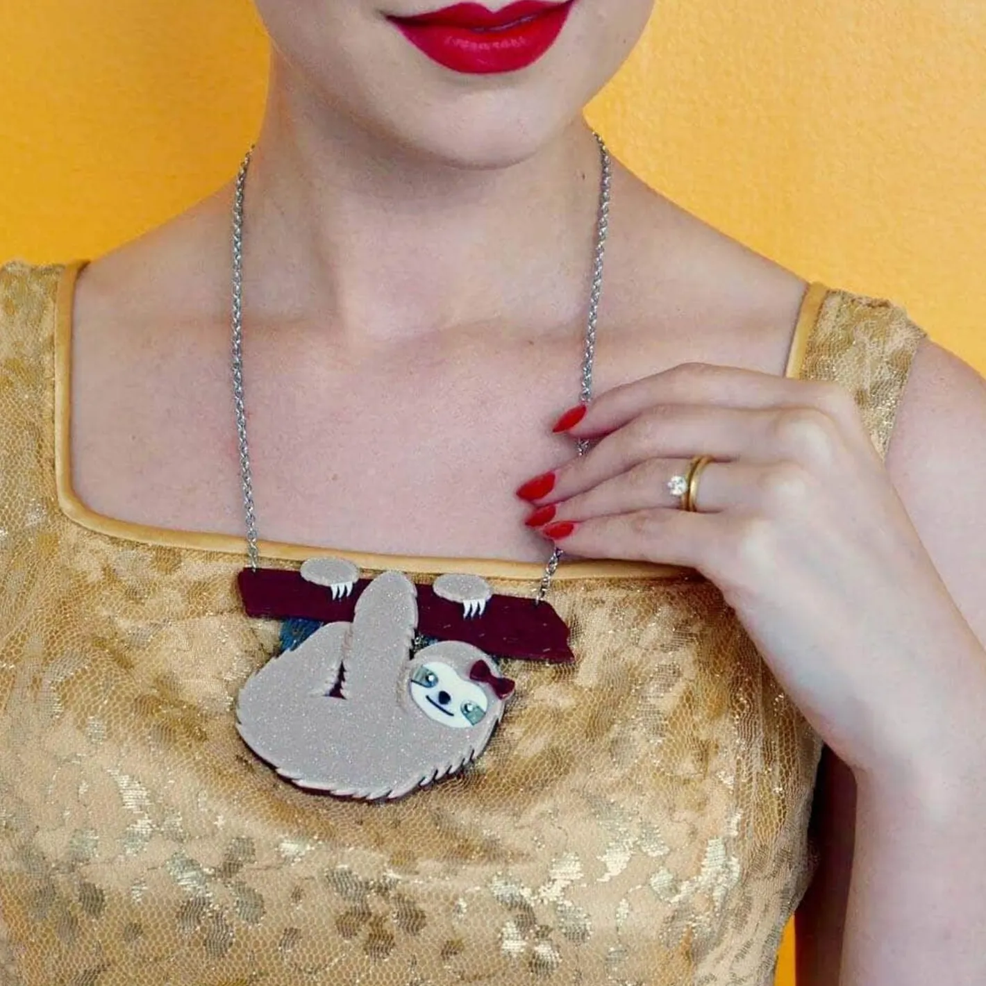Erstwilder Sybil The Sloth Necklace^ Necklaces