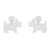 Erstwilder Terrier Textured Resin Drop Earrings - White^ Essential Earrings