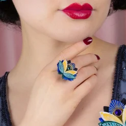 Erstwilder The Blue Lotus Ring^ Rings