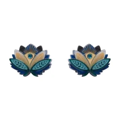 Erstwilder The Blue Lotus Stud Earrings^ Earrings