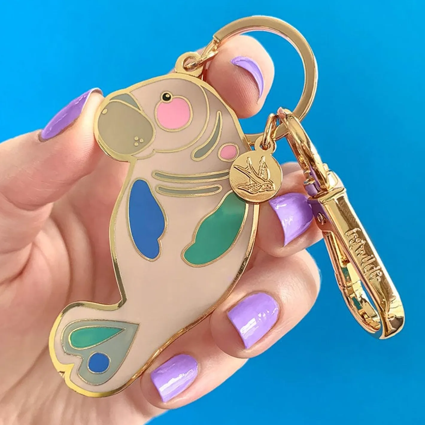Erstwilder The Dutiful Dugong Enamel Key Ring^ Enamel Key Rings