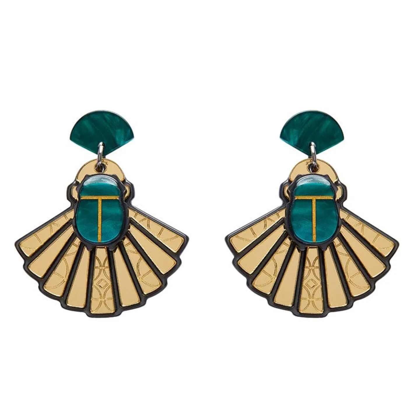 Erstwilder The Heart Of Egypt Scarab Drop Earrings^ Earrings