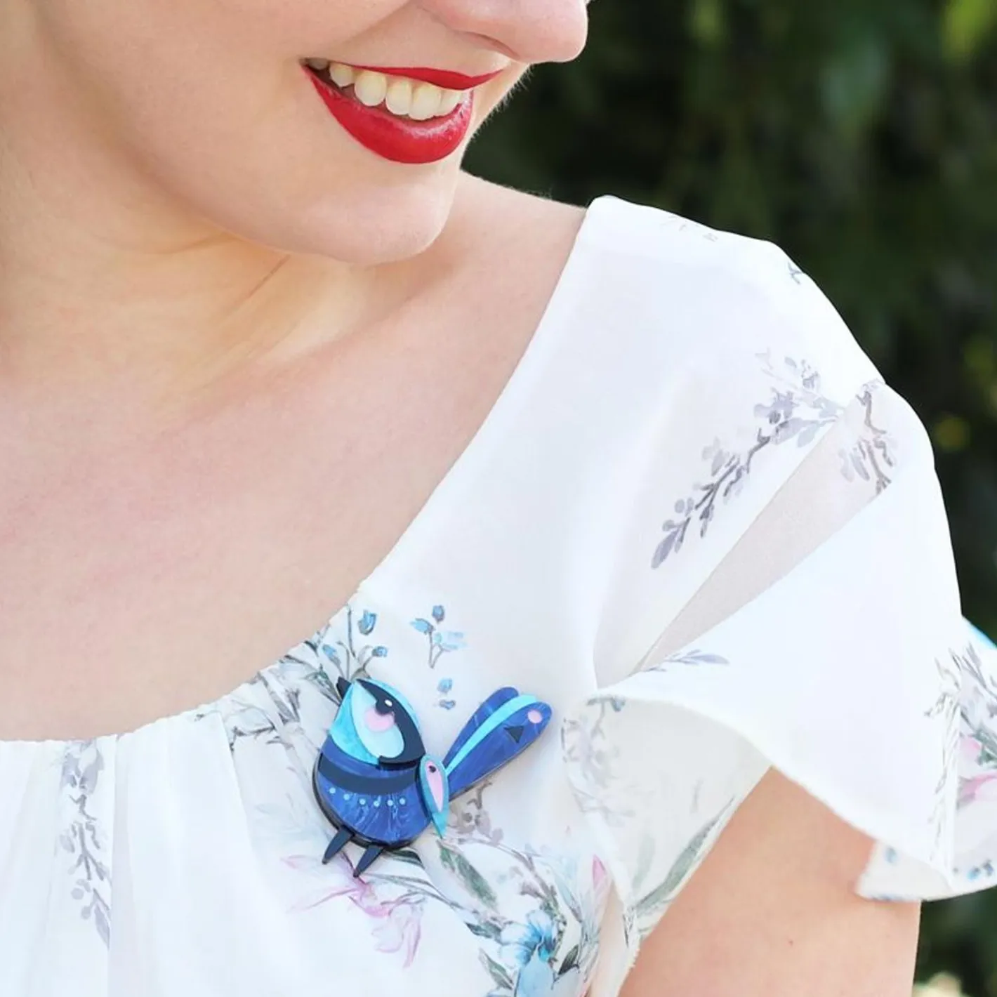 Erstwilder The Splendid Fairy Wren Brooch^ Brooches