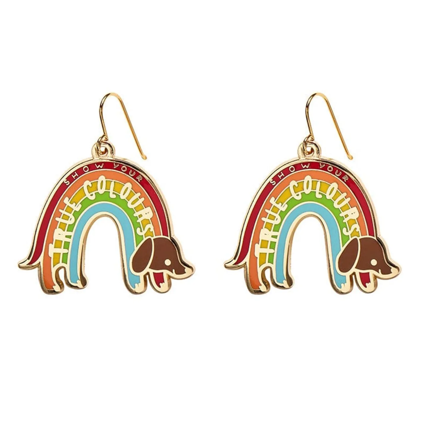 Erstwilder True Colours Enamel Drop Earrings^ Enamel Earrings