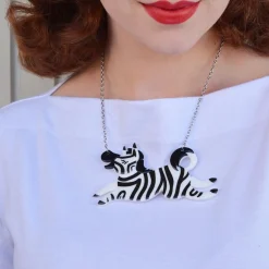 Erstwilder Zebra Crossing Necklace^ Necklaces